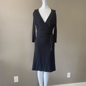 Ralph Lauren Black Faux Wrap Dress - Medium